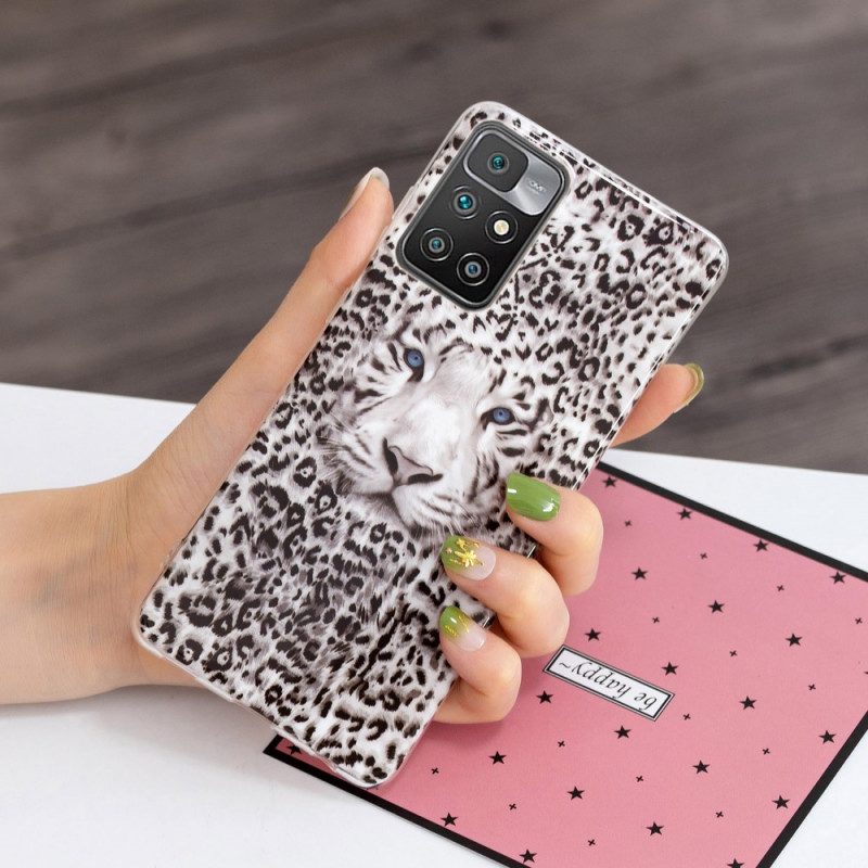 Cover Xiaomi Redmi 10 Leopardo Fluorescente