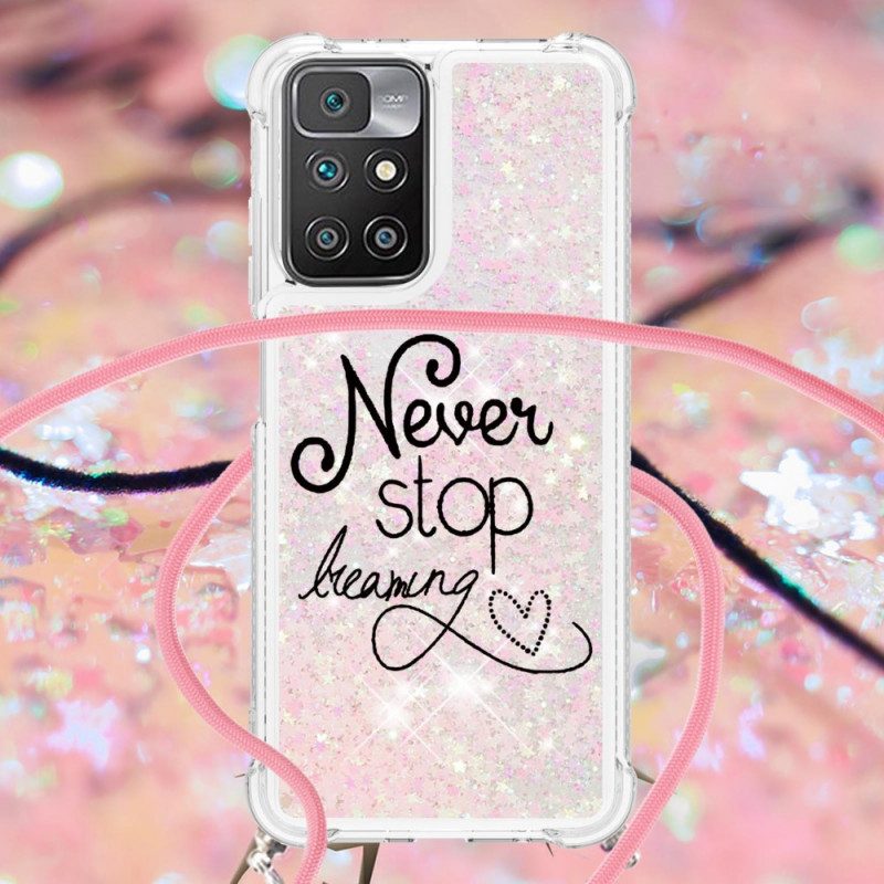 Cover Xiaomi Redmi 10 Never Stop Glitter Coulisse