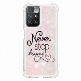 Cover Xiaomi Redmi 10 Non Smettere Mai Di Sognare Glitter