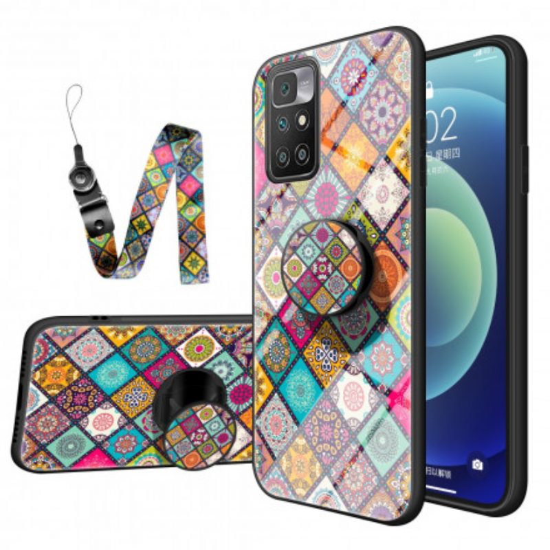 Cover Xiaomi Redmi 10 Supporto Magnetico Patchwork