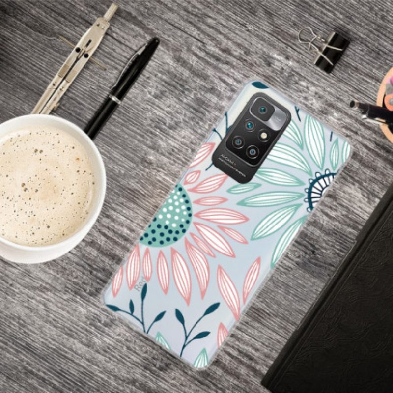 Cover Xiaomi Redmi 10 Un Fiore Trasparente