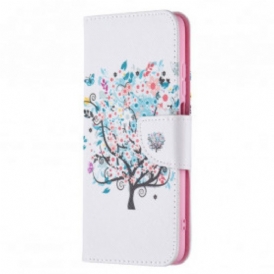 Custodia in pelle Xiaomi Redmi 10 Albero Fiorito