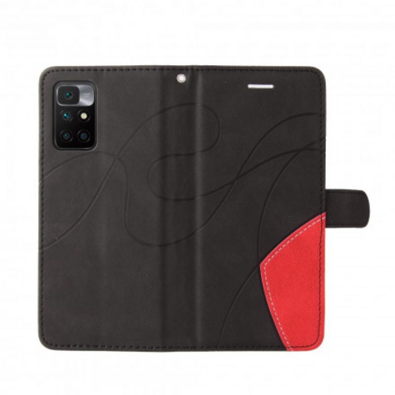 Custodia in pelle Xiaomi Redmi 10 Ecopelle Firmata Bicolore