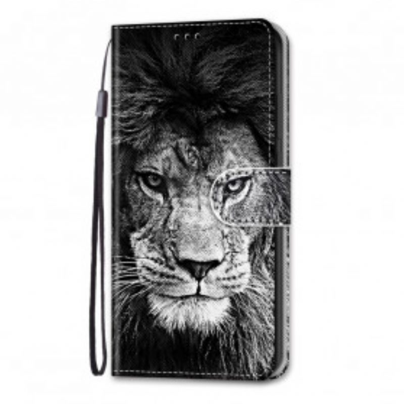 Custodia in pelle Xiaomi Redmi 10 Felino