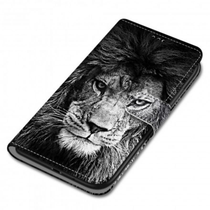 Custodia in pelle Xiaomi Redmi 10 Felino