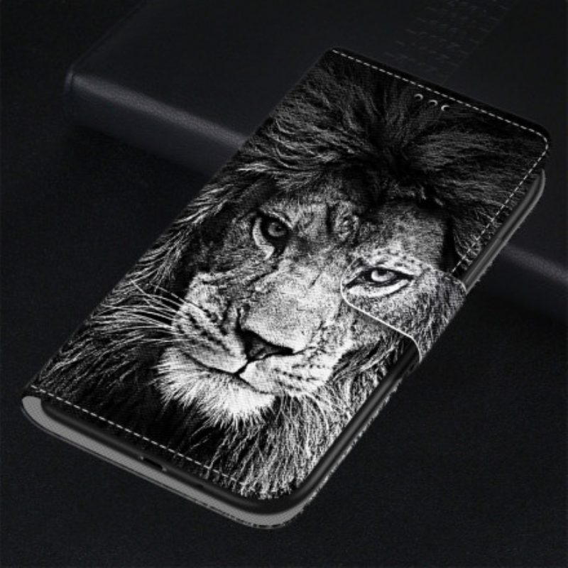 Custodia in pelle Xiaomi Redmi 10 Felino