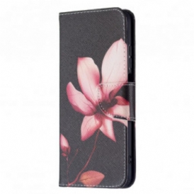 Custodia in pelle Xiaomi Redmi 10 Fiore Rosa