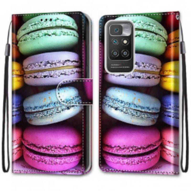 Custodia in pelle Xiaomi Redmi 10 Macarons