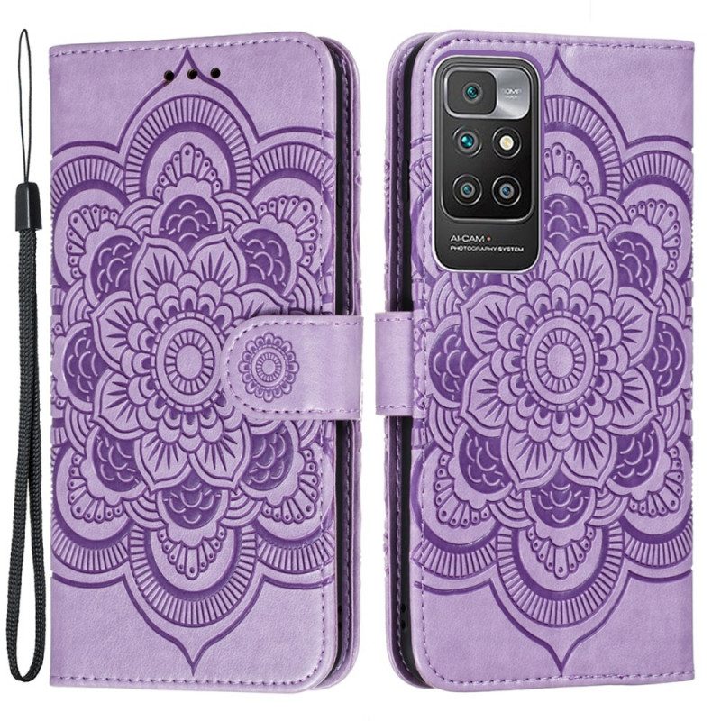 Custodia in pelle Xiaomi Redmi 10 Mandala Completo