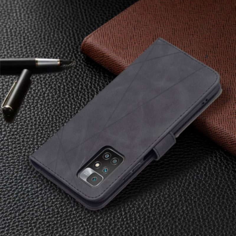 Custodia in pelle Xiaomi Redmi 10 Triangolo Binfen Colore