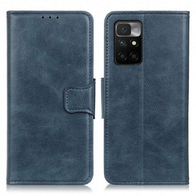 Folio Cover Xiaomi Redmi 10 Chiusura Reversibile Effetto Pelle