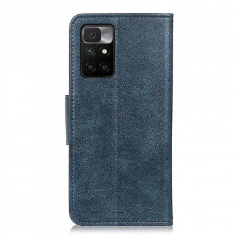 Folio Cover Xiaomi Redmi 10 Chiusura Reversibile Effetto Pelle