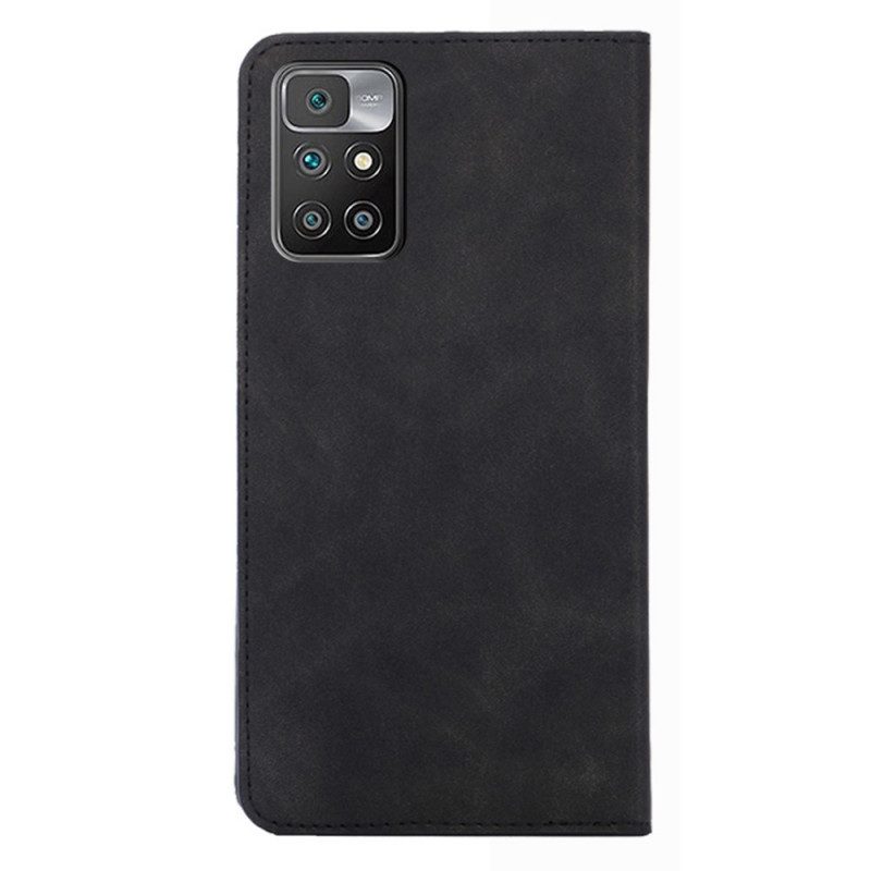 Folio Cover Xiaomi Redmi 10 Custodia in pelle Design Skin-touch