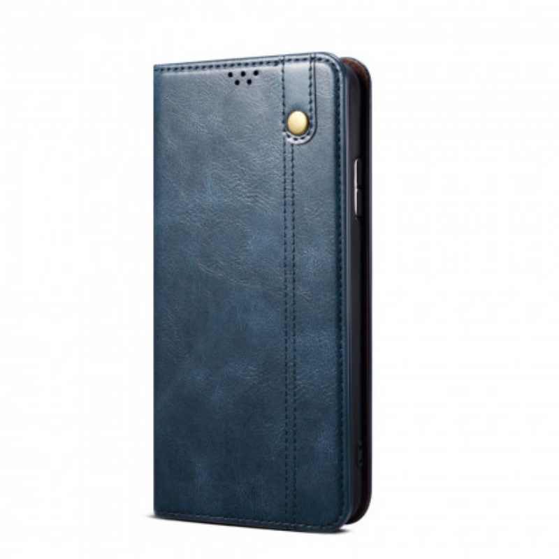 Folio Cover Xiaomi Redmi 10 Custodia in pelle Ecopelle Cerata