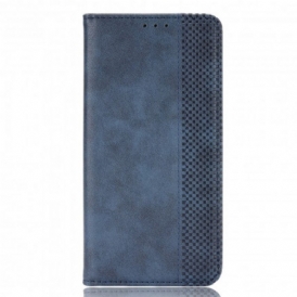 Folio Cover Xiaomi Redmi 10 Custodia in pelle Effetto Pelle Vintage Stilizzato