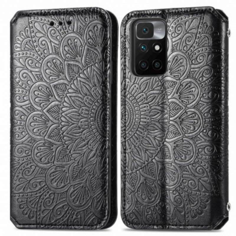 Folio Cover Xiaomi Redmi 10 Custodia in pelle Mandala