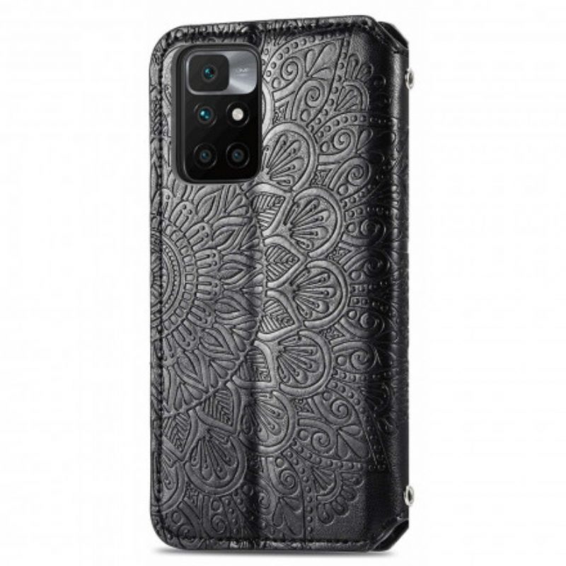 Folio Cover Xiaomi Redmi 10 Custodia in pelle Mandala