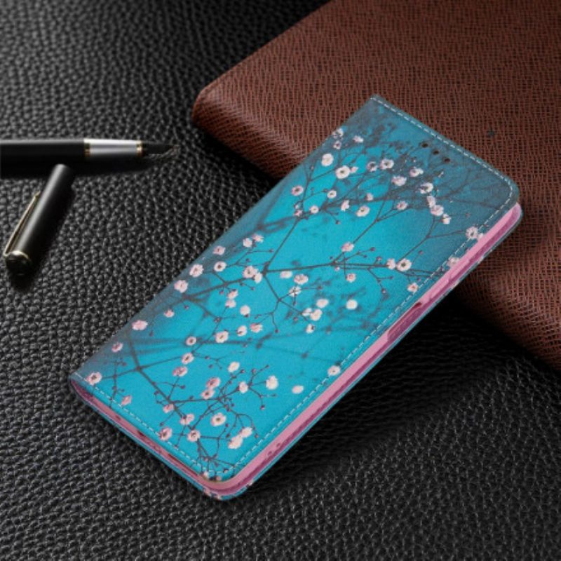 Folio Cover Xiaomi Redmi 10 Custodia in pelle Rami Fioriti