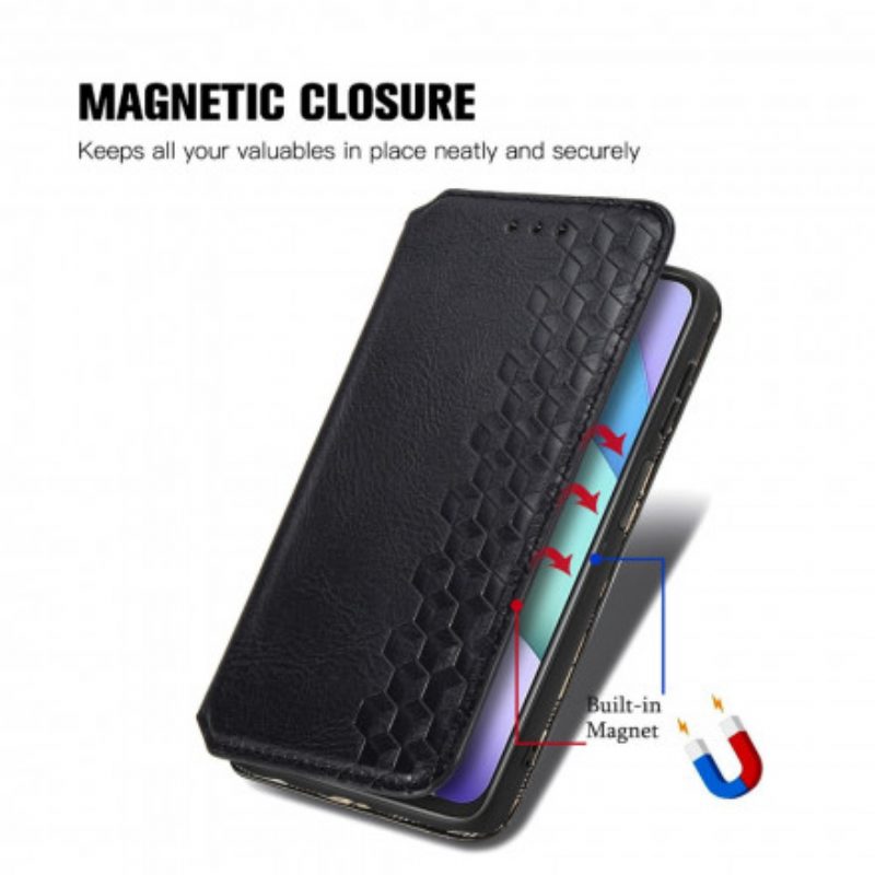 Folio Cover Xiaomi Redmi 10 Custodia in pelle Texture Diamante Effetto Pelle