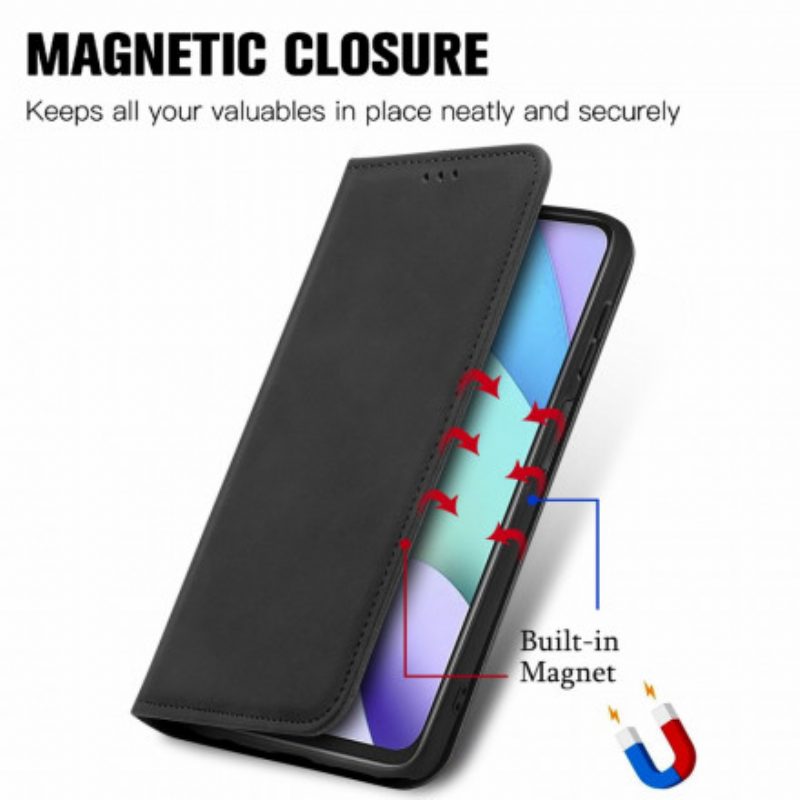 Folio Cover Xiaomi Redmi 10 Custodia in pelle Tocco Di Pelle