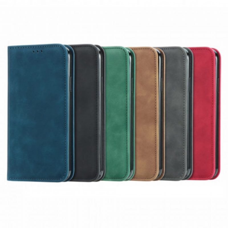 Folio Cover Xiaomi Redmi 10 Custodia in pelle Tocco Di Pelle