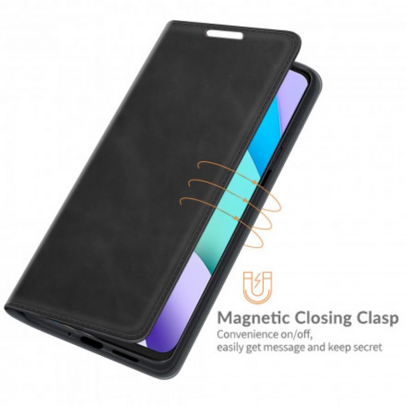 Folio Cover Xiaomi Redmi 10 Custodia in pelle Tocco Sottile Sulla Pelle