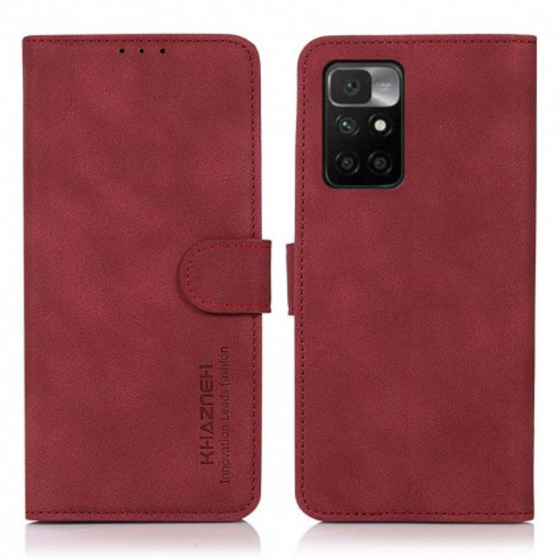 Folio Cover Xiaomi Redmi 10 Khazneh Texture Effetto Pelle