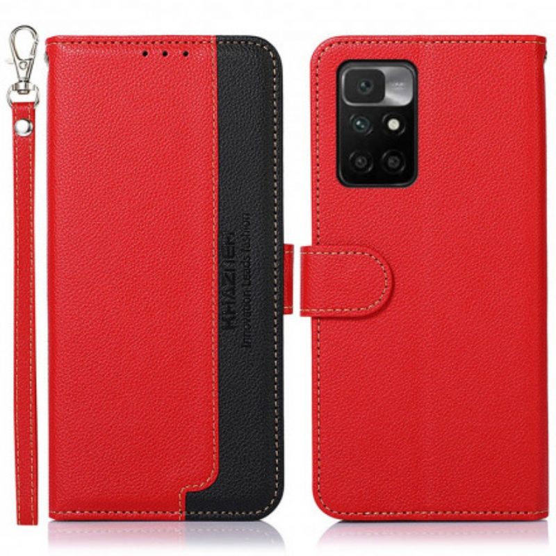 Folio Cover Xiaomi Redmi 10 Lychee Style Rfid Khazneh