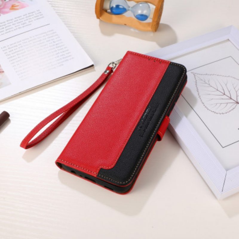 Folio Cover Xiaomi Redmi 10 Lychee Style Rfid Khazneh