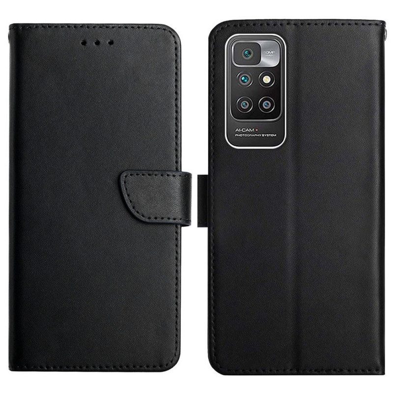 Folio Cover Xiaomi Redmi 10 Vera Pelle Nappa