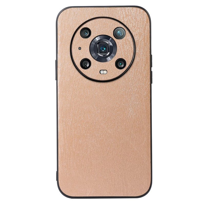 Cover Honor Magic 4 Pro Stile Pelle Effetto Legno