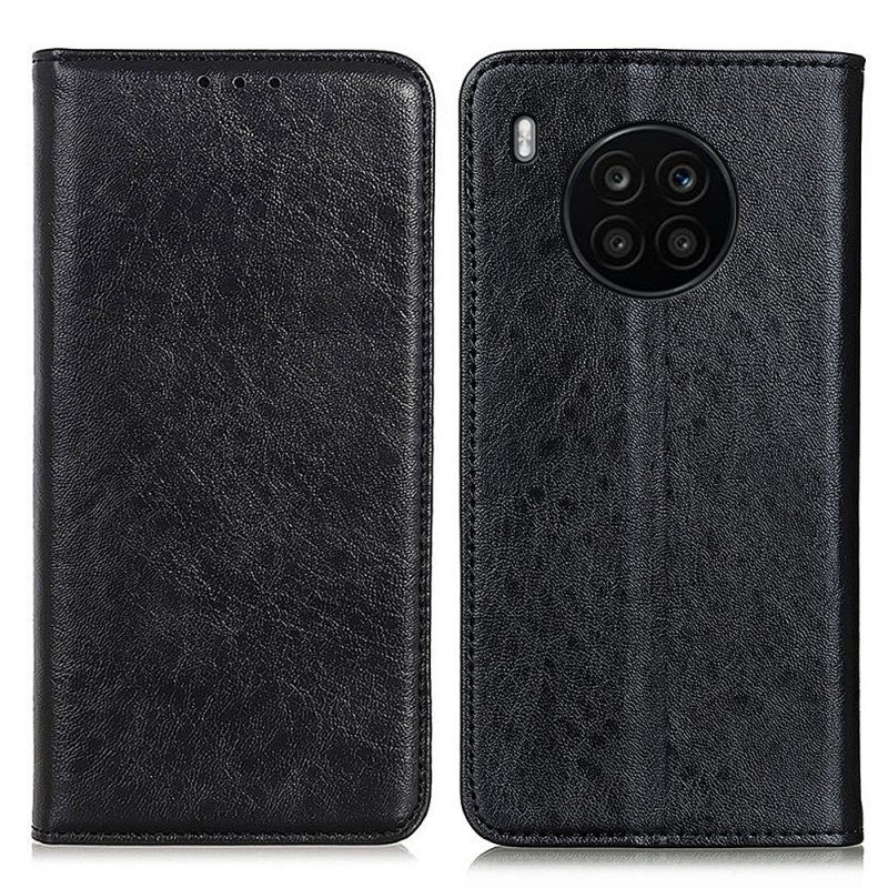 Folio Cover Honor 50 Lite Custodia in pelle Crosta Di Pelle Opaca