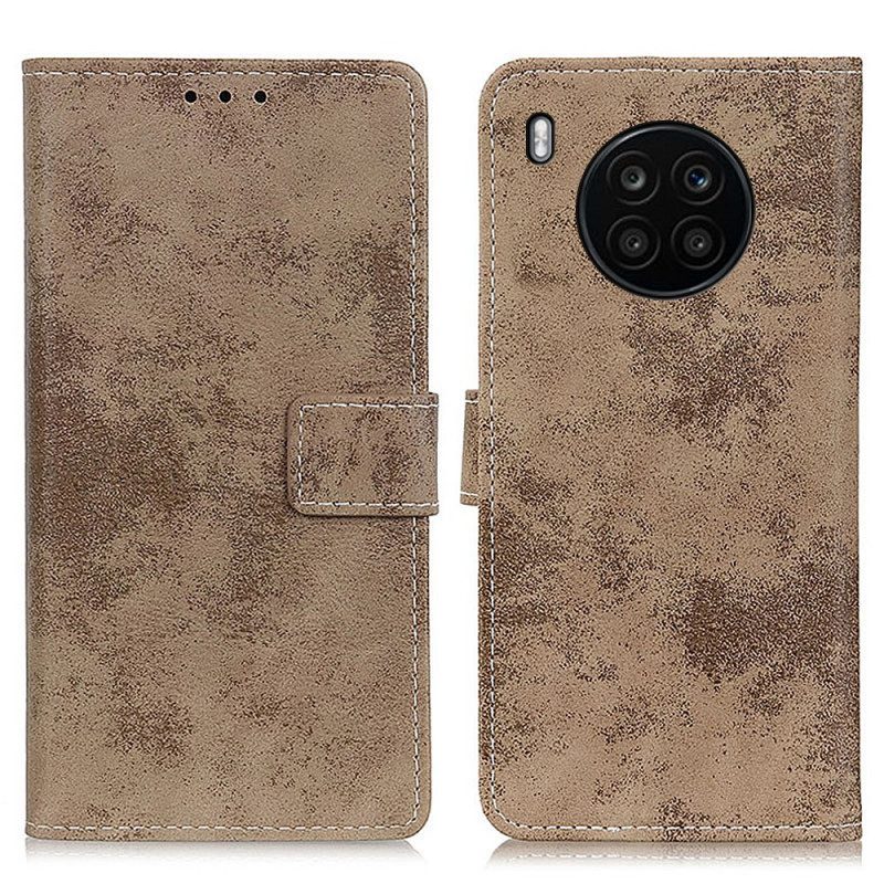 Folio Cover Honor 50 Lite Effetto Pelle Vintage