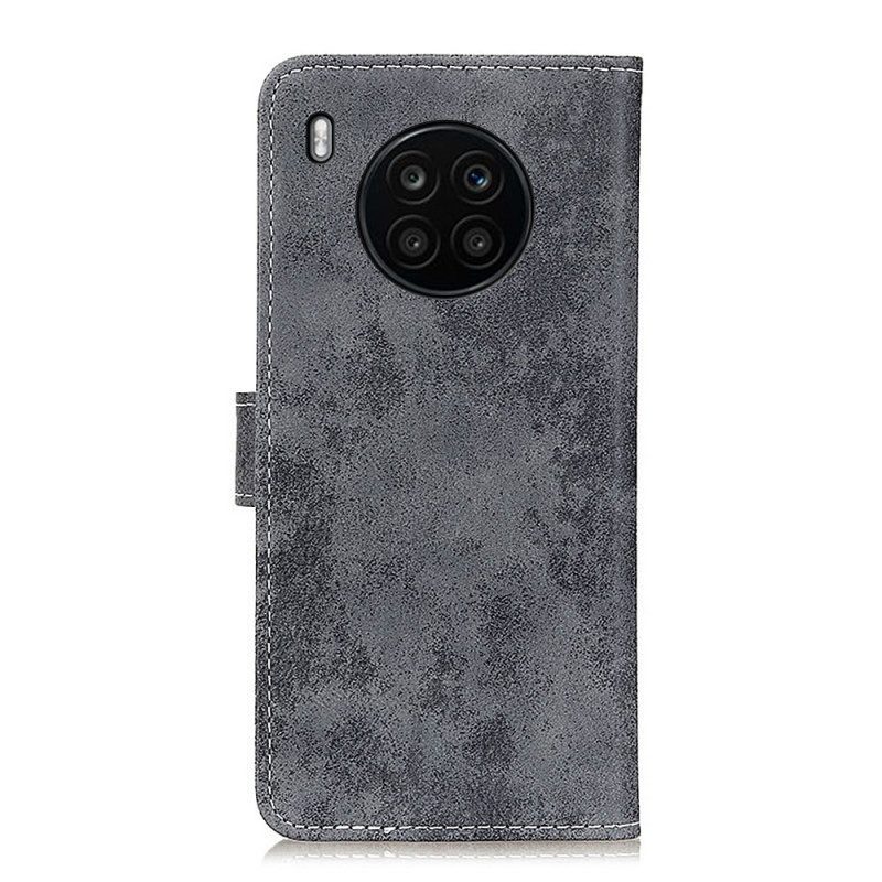 Folio Cover Honor 50 Lite Effetto Pelle Vintage