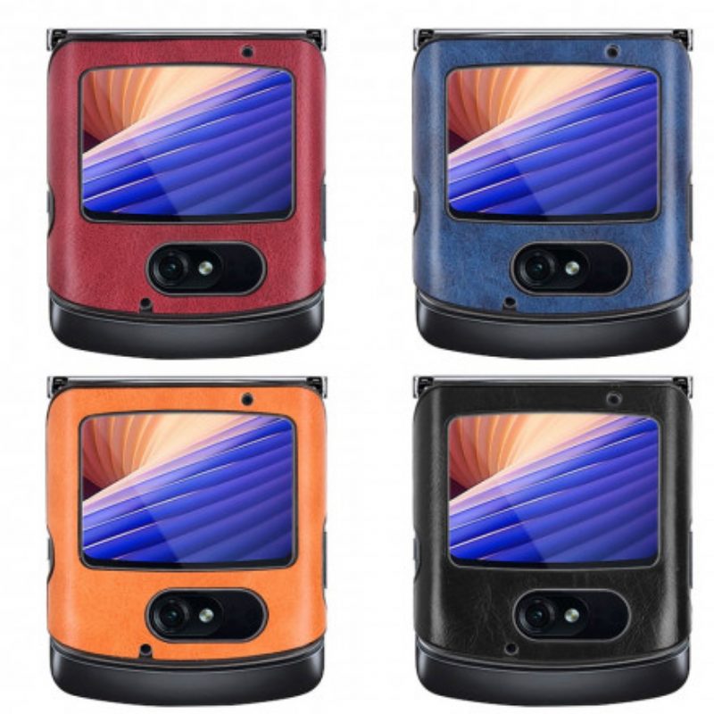 Cover Motorola Razr 5G Cuciture In Ecopelle