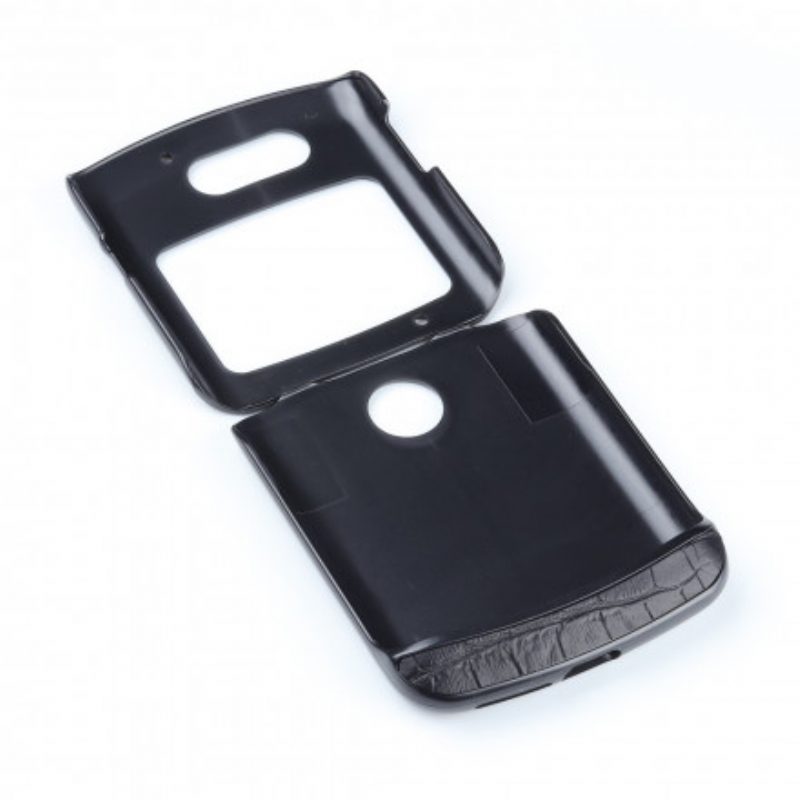 Cover Motorola Razr 5G Vera Pelle Di Coccodrillo