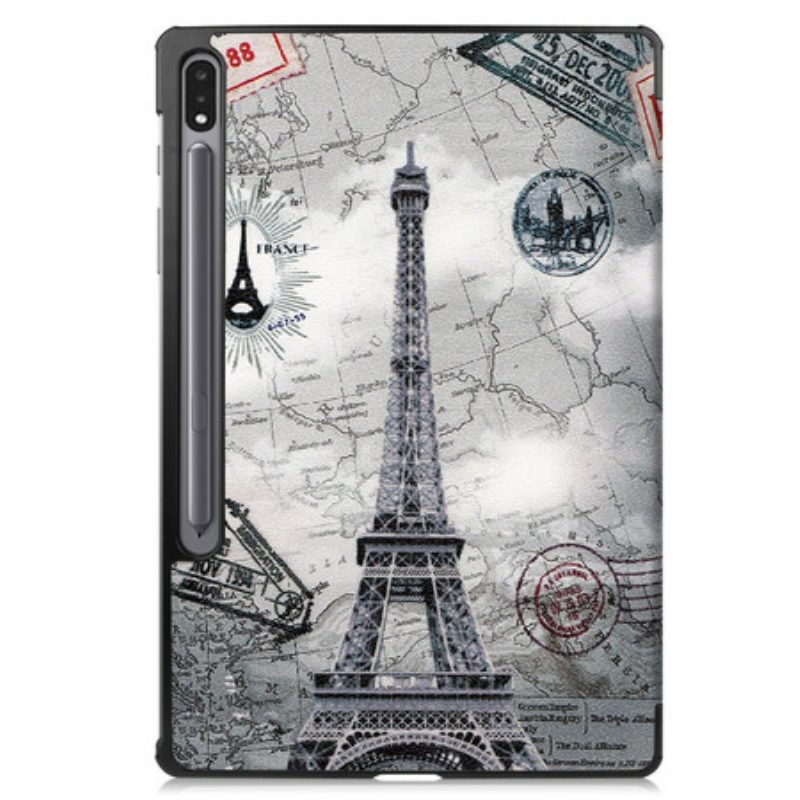 Custodia Samsung Galaxy Tab S7 FE Porta Stilo Torre Eiffel