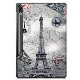 Custodia Samsung Galaxy Tab S7 FE Porta Stilo Torre Eiffel