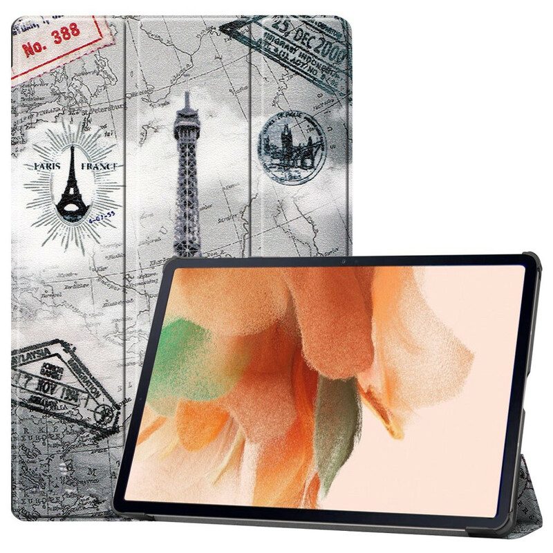 Custodia Samsung Galaxy Tab S7 FE Porta Stilo Torre Eiffel