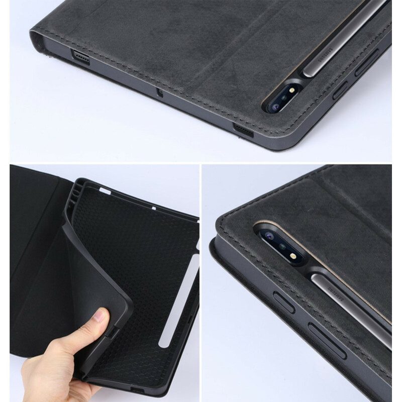 Folio Cover Samsung Galaxy Tab S7 FE Effetto Pelle Da Lavoro