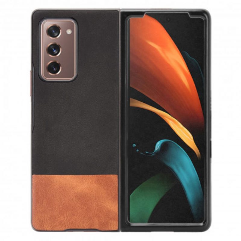 Cover Samsung Galaxy Z Fold 2 Ecopelle Bicolore