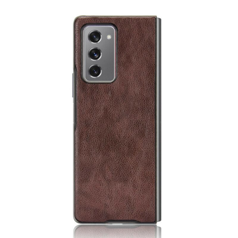 Cover Samsung Galaxy Z Fold 2 Ecopelle Litchi