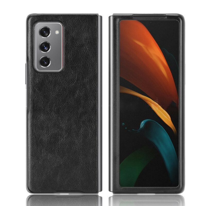 Cover Samsung Galaxy Z Fold 2 Ecopelle Litchi