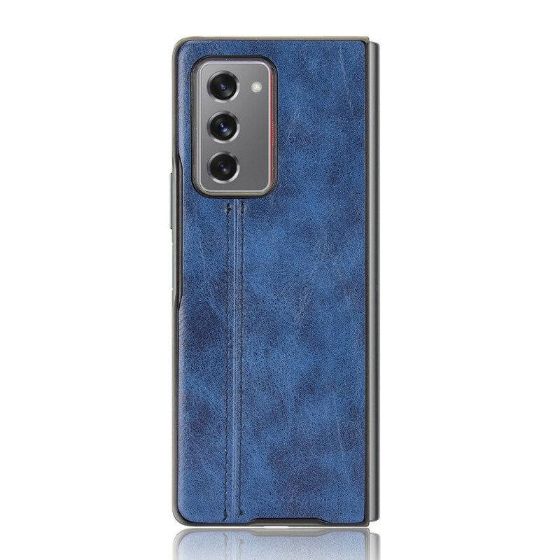 Cover Samsung Galaxy Z Fold 2 Effetto Pelle Couture