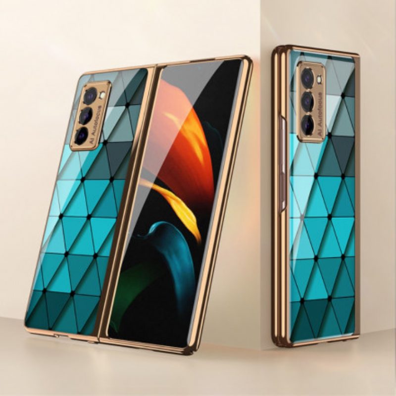 Cover Samsung Galaxy Z Fold 2 Triangoli In Vetro Temperato Gkk