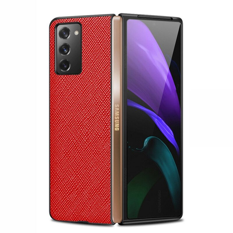 Cover Samsung Galaxy Z Fold 2 Vera Pelle Martellata