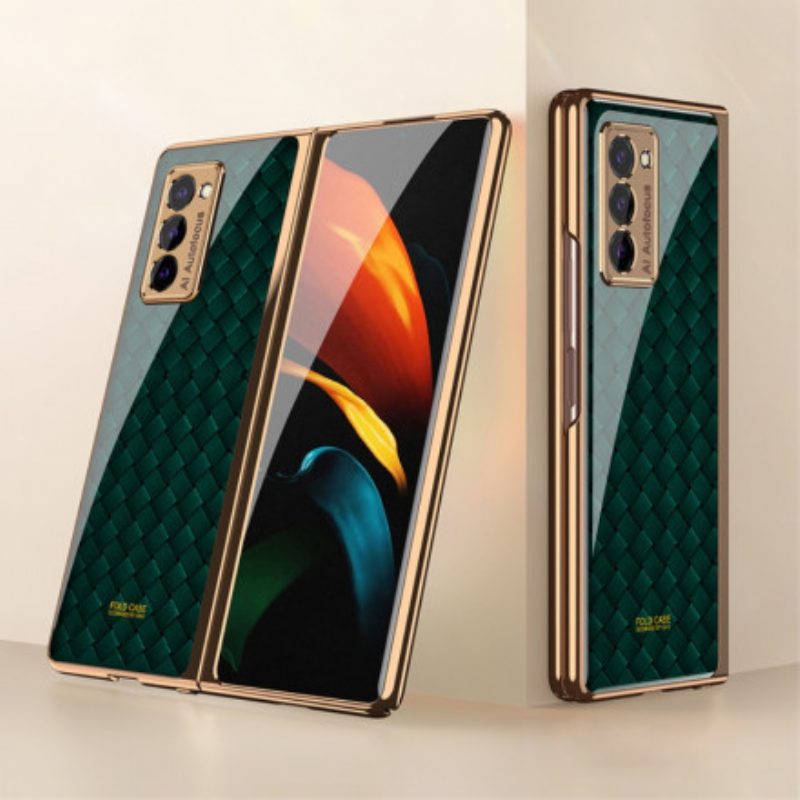 Cover Samsung Galaxy Z Fold 2 Vetro Temperato Con Design Intrecciato Gkk