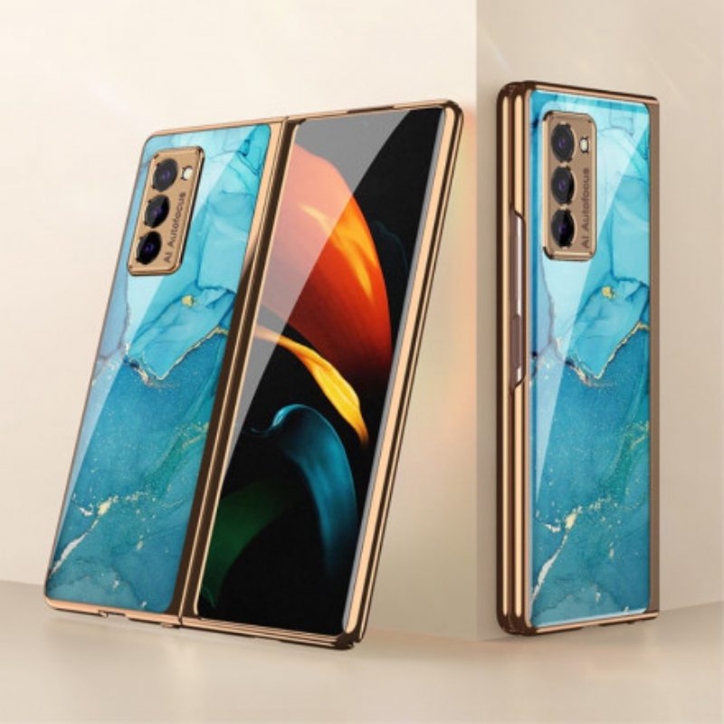 Cover Samsung Galaxy Z Fold 2 Vetro Temperato In Marmo Gkk