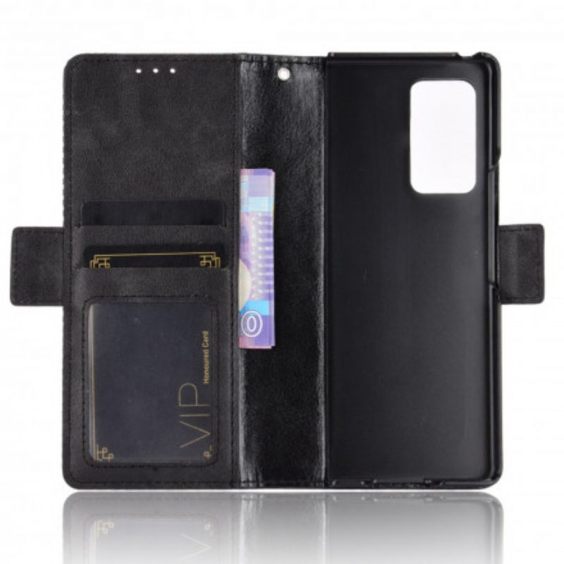 Folio Cover Samsung Galaxy Z Fold 2 Effetto Pelle Stilizzata