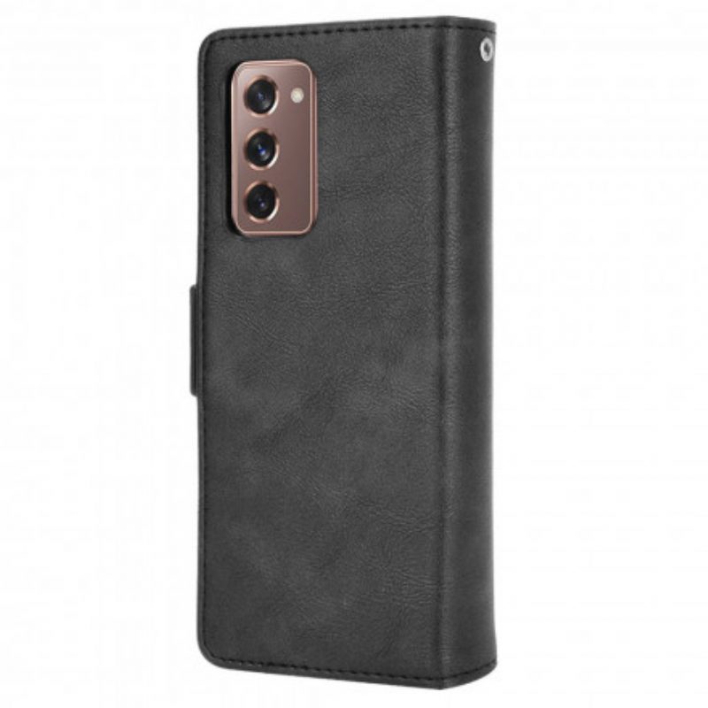 Folio Cover Samsung Galaxy Z Fold 2 Effetto Pelle Stilizzata